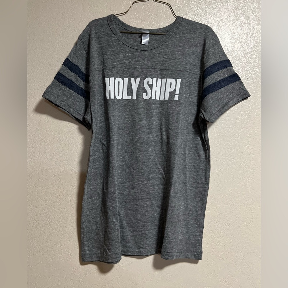 Alternative Mens Gray Short-Sleeve Crew-Neck T-Shirt Size Large